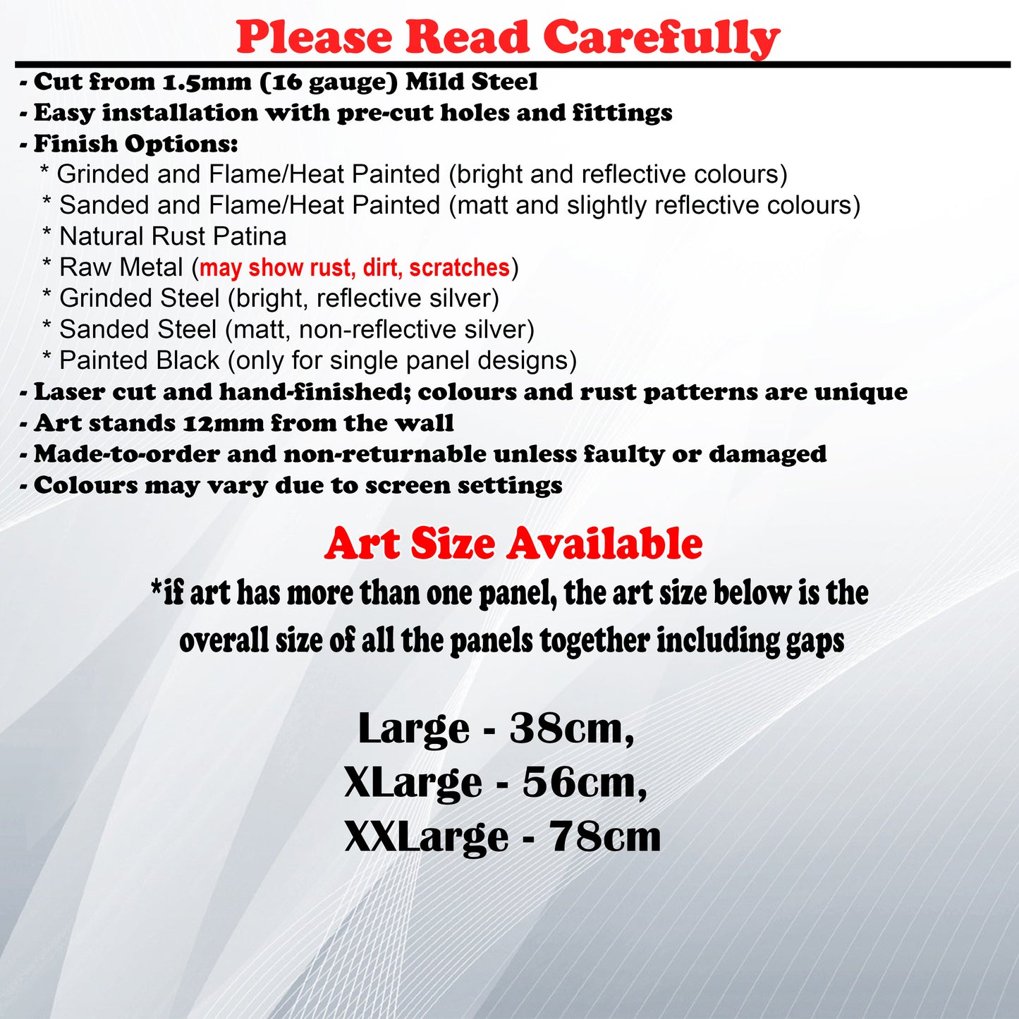 Duke Craft - Art Size Guide Explained