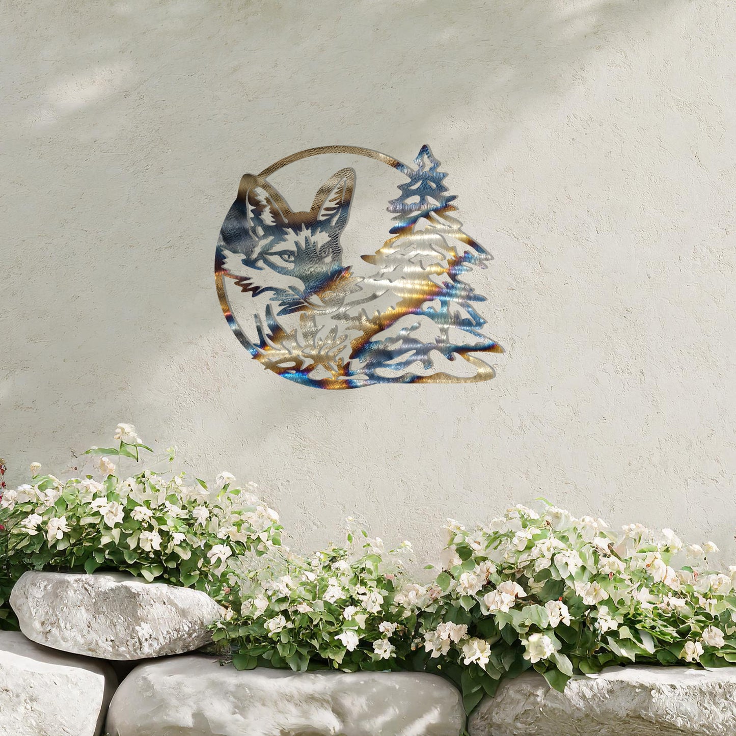 This piece features a beautiful fox amidst two towering trees. The design captures the spirit of the wild, evoking a sense of serenity and nature’s beauty, perfect for anyone looking to add a woodland touch to their space.