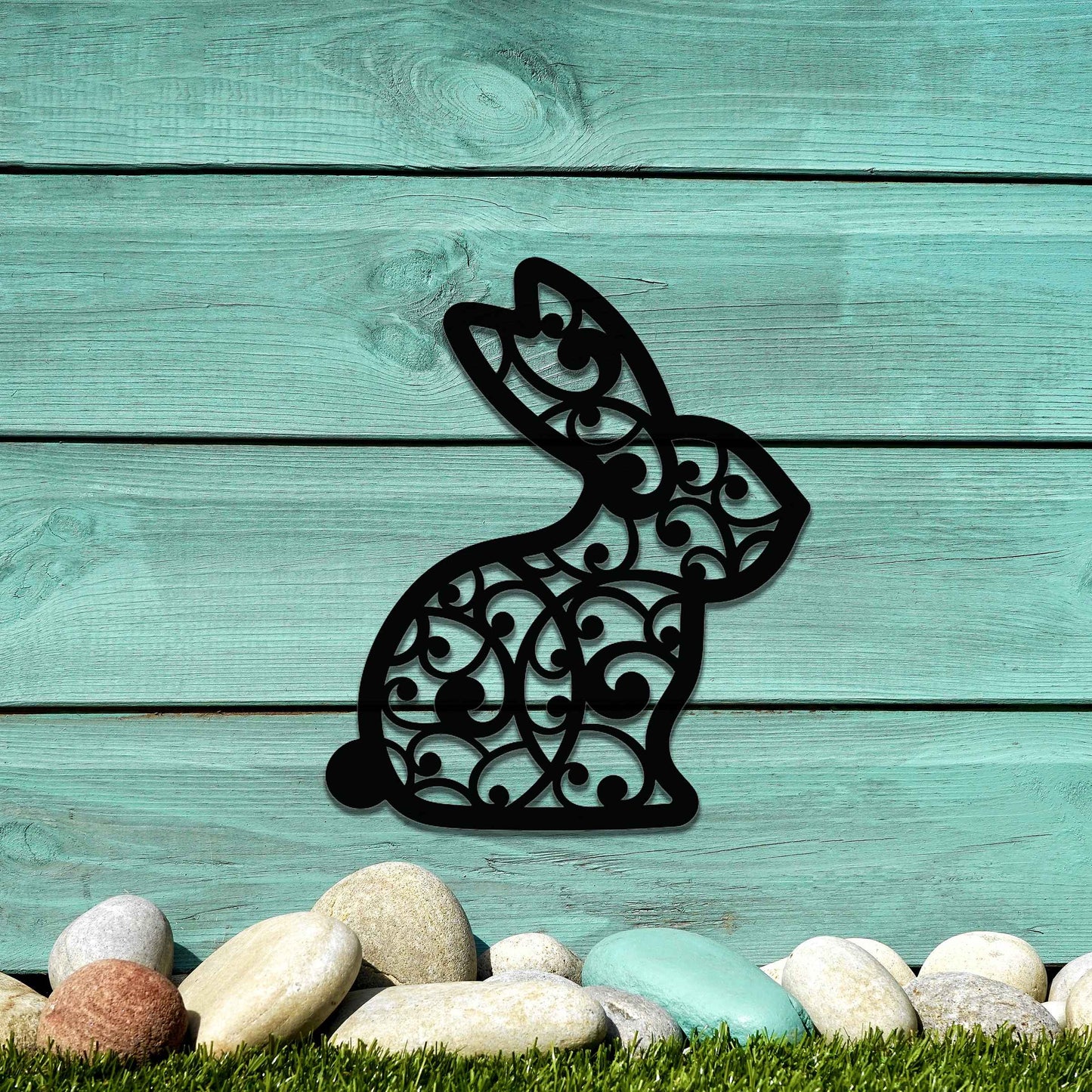 A beautifully intricate design of a rabbit, featuring swirling patterns and fine details. This unique, modern art piece adds a charming and whimsical touch to any space.