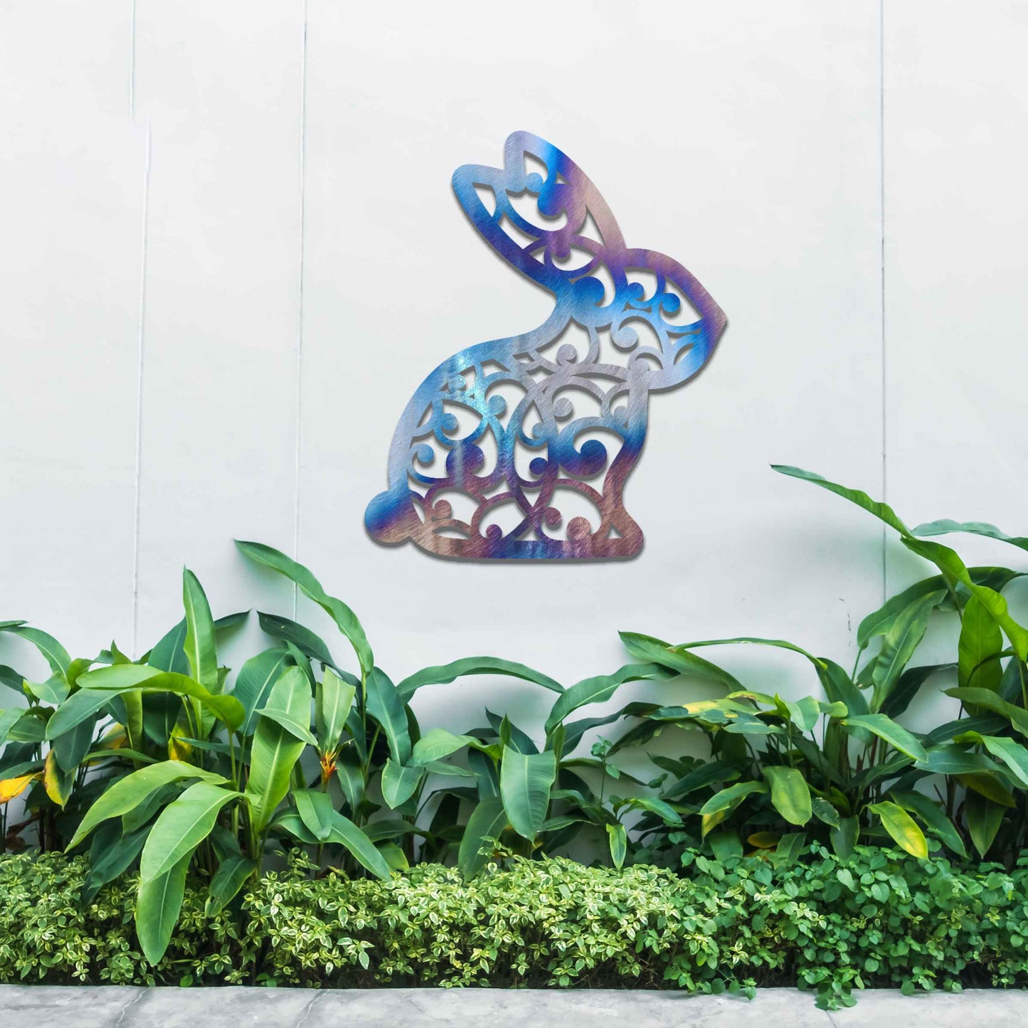A beautifully intricate design of a rabbit, featuring swirling patterns and fine details. This unique, modern art piece adds a charming and whimsical touch to any space.