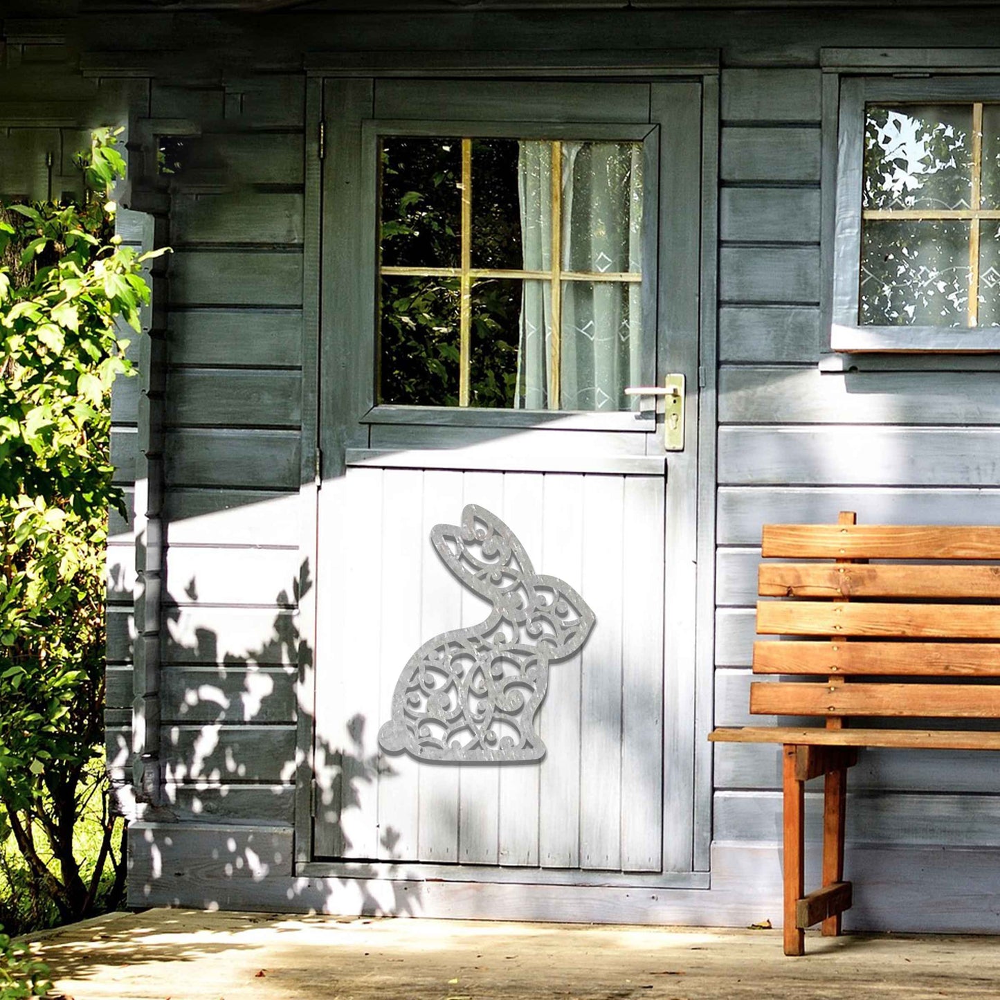 A beautifully intricate design of a rabbit, featuring swirling patterns and fine details. This unique, modern art piece adds a charming and whimsical touch to any space.