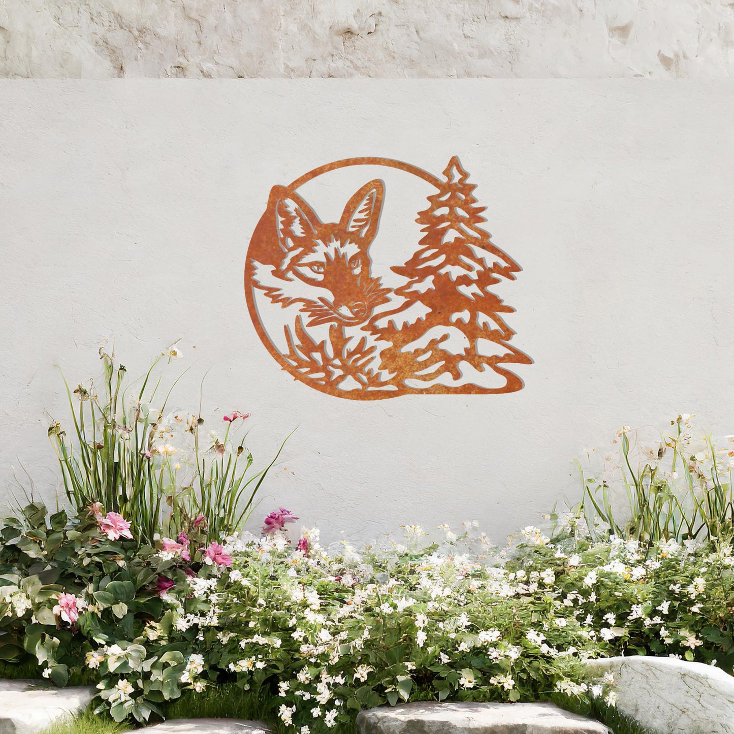 This piece features a beautiful fox amidst two towering trees. The design captures the spirit of the wild, evoking a sense of serenity and nature’s beauty, perfect for anyone looking to add a woodland touch to their space.