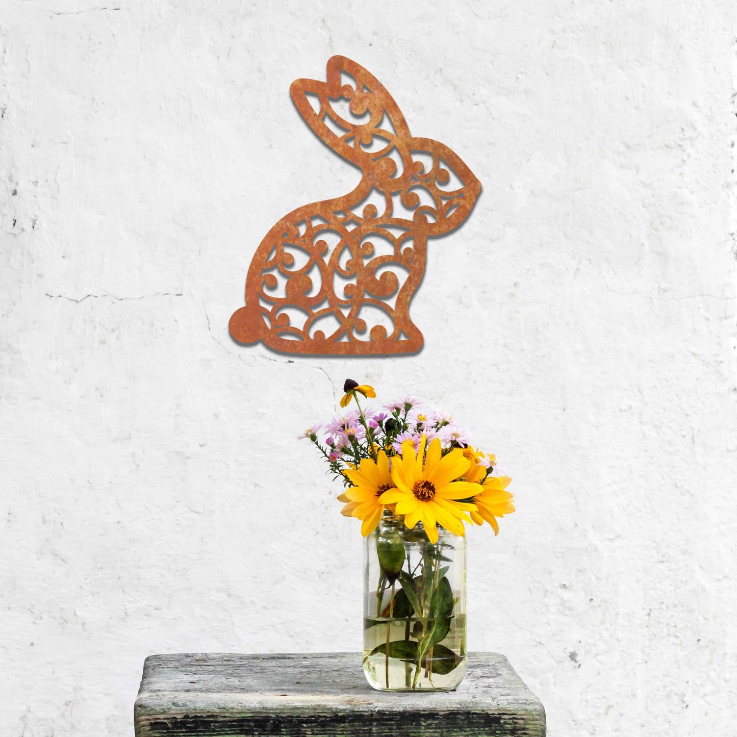 A beautifully intricate design of a rabbit, featuring swirling patterns and fine details. This unique, modern art piece adds a charming and whimsical touch to any space.