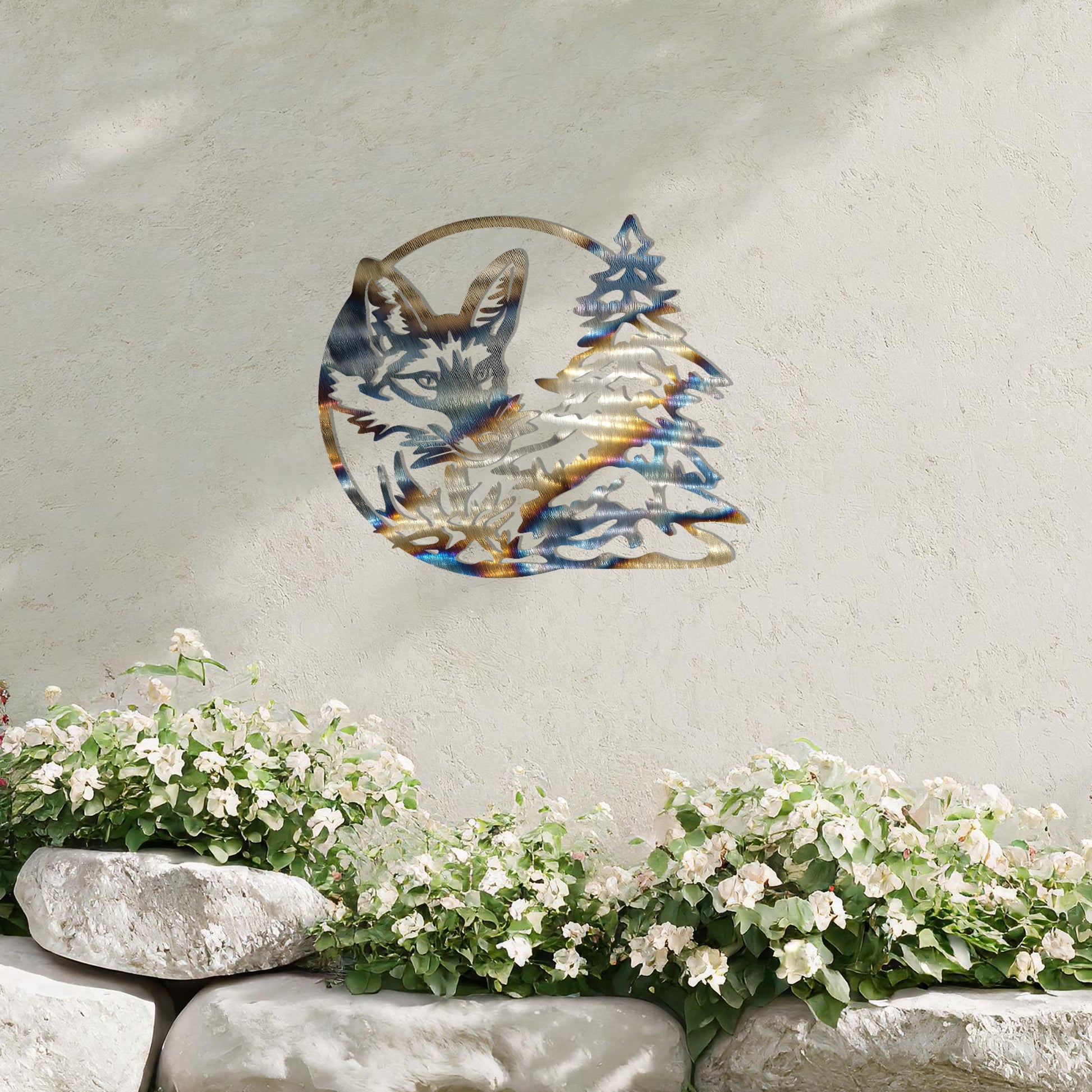 This piece features a beautiful fox amidst two towering trees. The design captures the spirit of the wild, evoking a sense of serenity and nature’s beauty, perfect for anyone looking to add a woodland touch to their space.