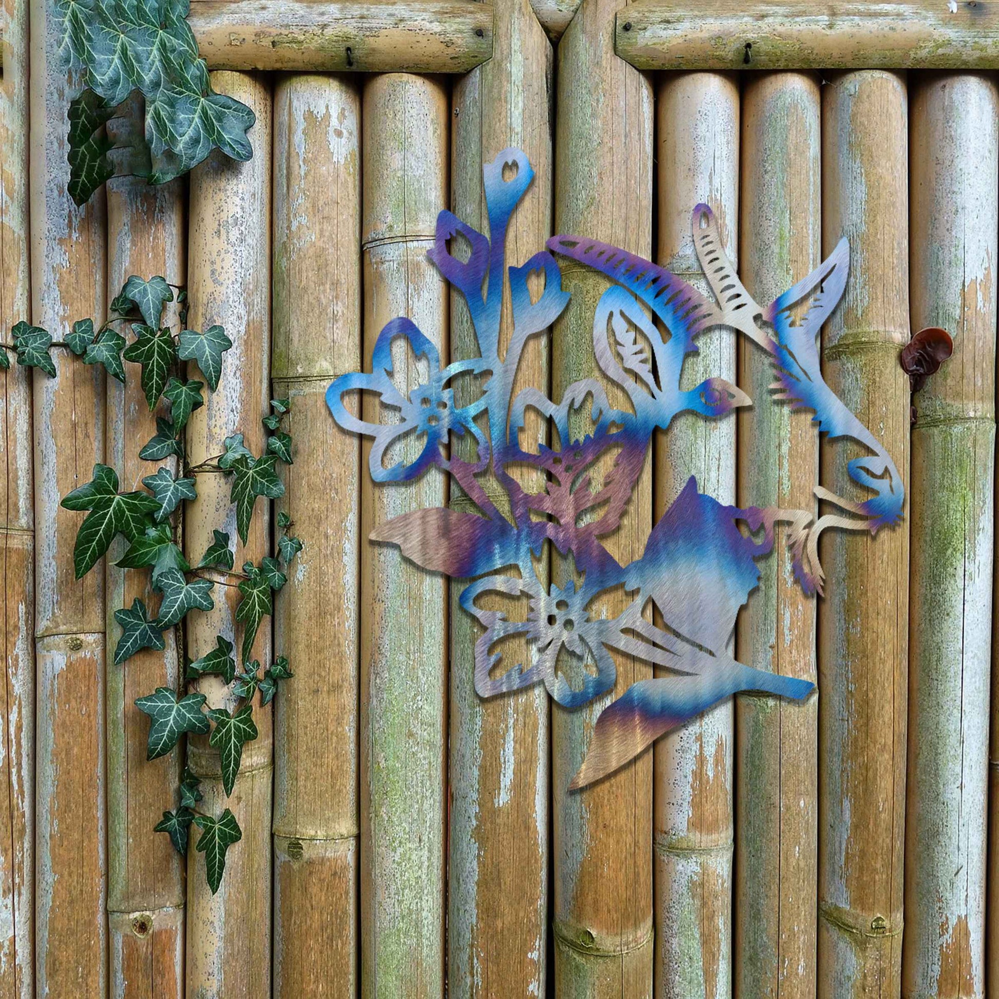 Goat head silhouette with delicate floral details integrated into the design. The artwork captures the goat’s profile surrounded by blooming flowers, creating a rustic, natural aesthetic for modern wall decor.