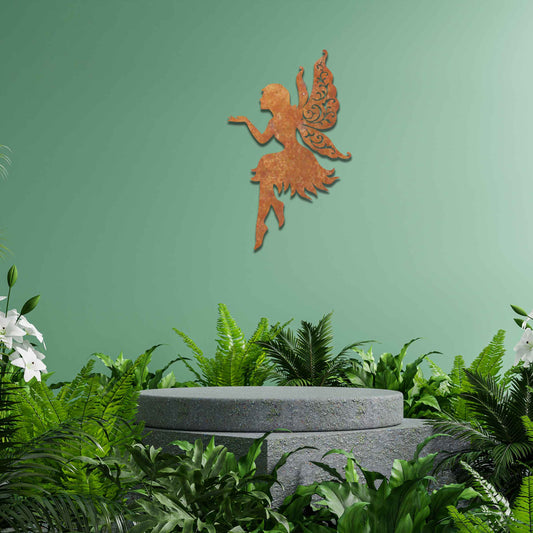 This design showcases a fairy in an elegant pose, with intricate detailing in her wings and flowing dress. The silhouette exudes a sense of grace and enchantment, capturing the magical essence of a fairy in motion.